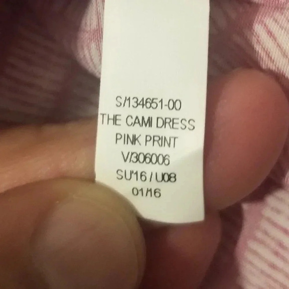 Old Navy Small Women's The Cami Dress Spaghetti String Side Zip Pink White Strip - Picture 6 of 8